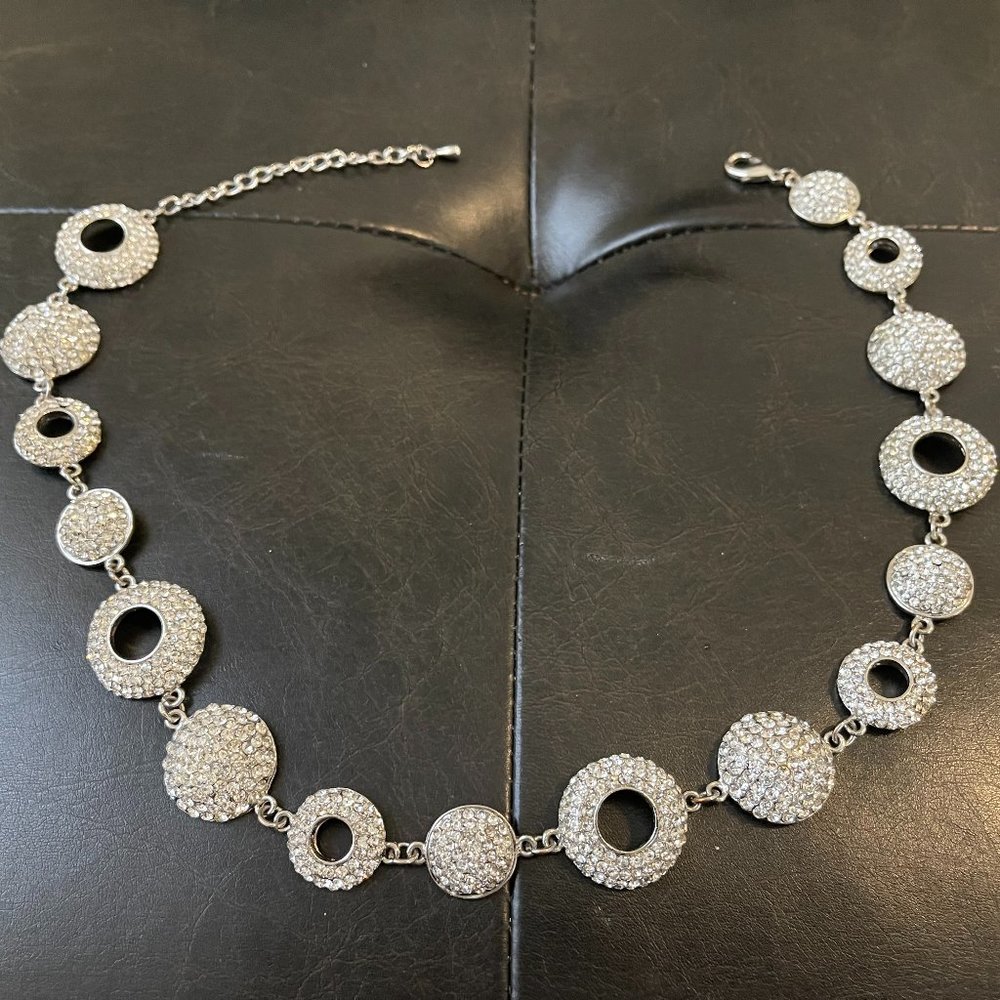 Stunning Silver and Rhinestone Necklace